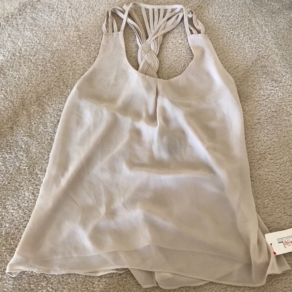 Taupe Pearl Naked Zebra Tank Top